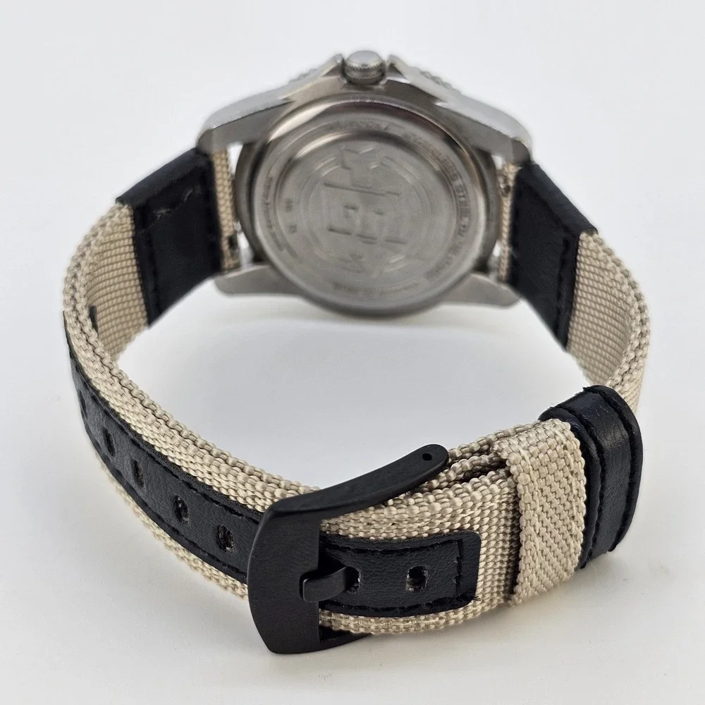 Timex Expedition Men Watch 40MM Black DayDate Dial NEW Tan Nylon Bands Battery